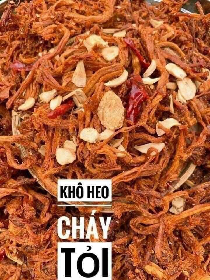 Khô heo cháy tỏi hành phi - hủ 500gr