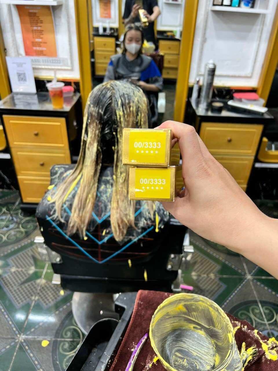 Bóc màu tóc , bóc đỏ bóc đen tóc