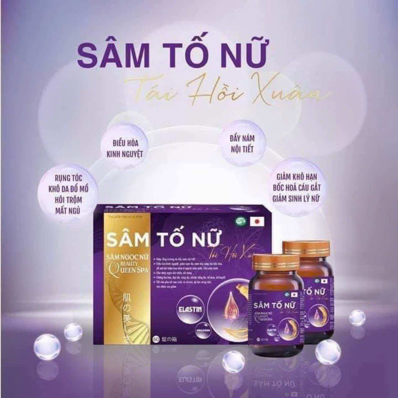 Sâm tố nữ -tái hồi xuân hổ trợ nội tiết tố