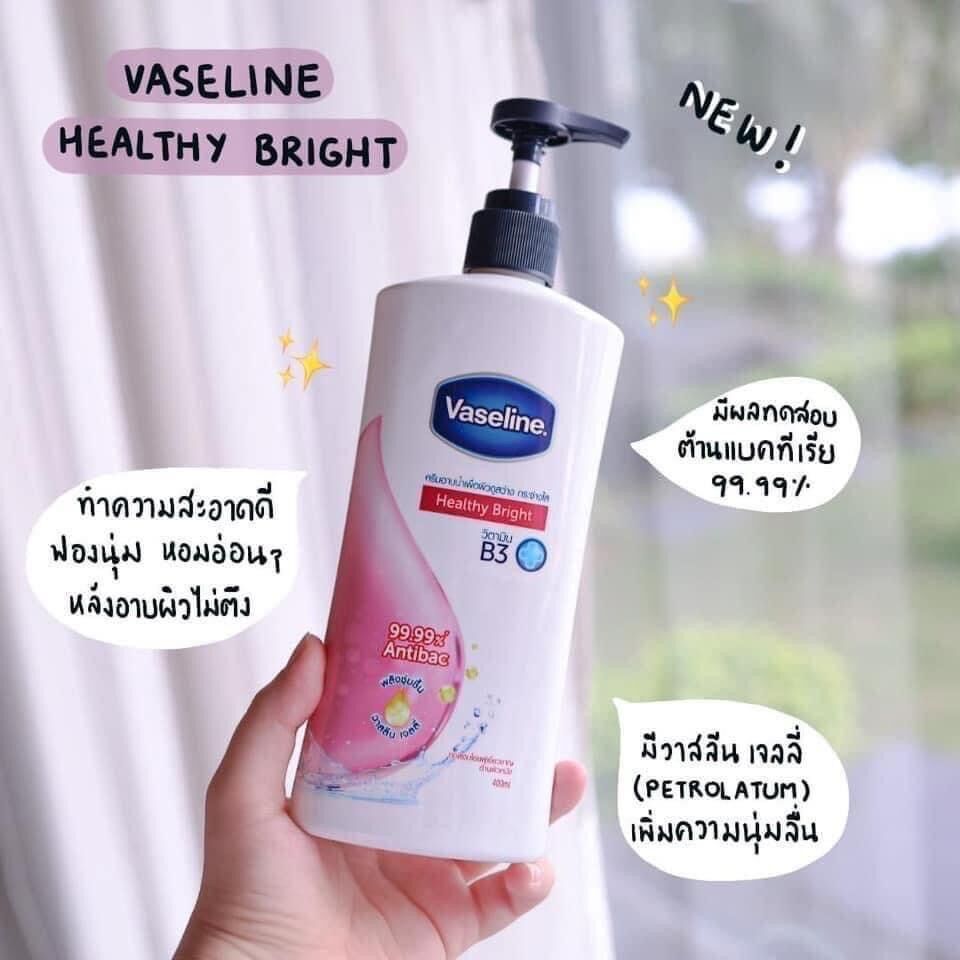 Sữa tắm trắng da Vaseline healthy bright b3 430ml thái lan