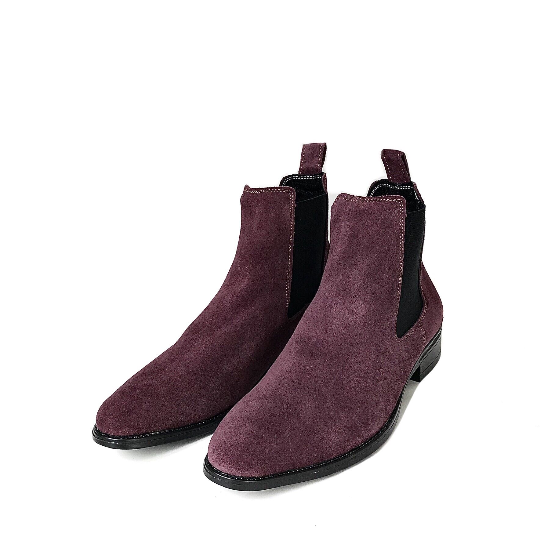 Giày Chelsea Boot Nam Da Bò Thật Tefoss HT350 Tím