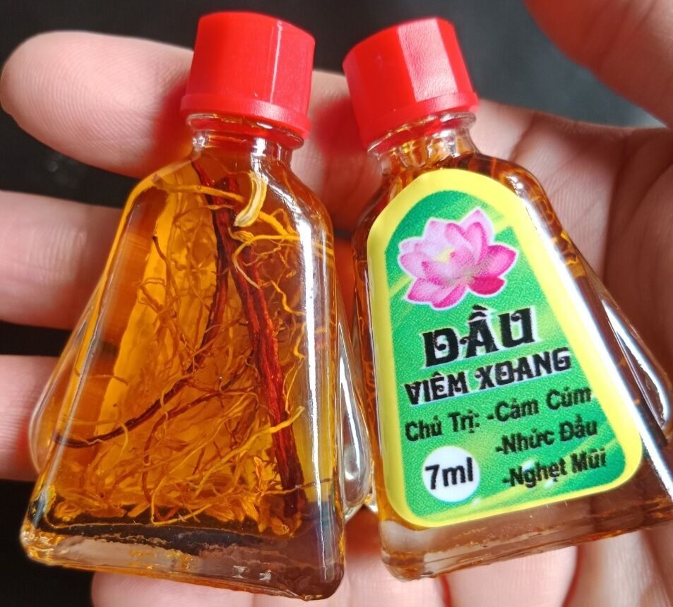 Combo 10 chai dầu viêm xoang 7ml, có rễ cây thuốc, hỗ trợ dứt hẳn