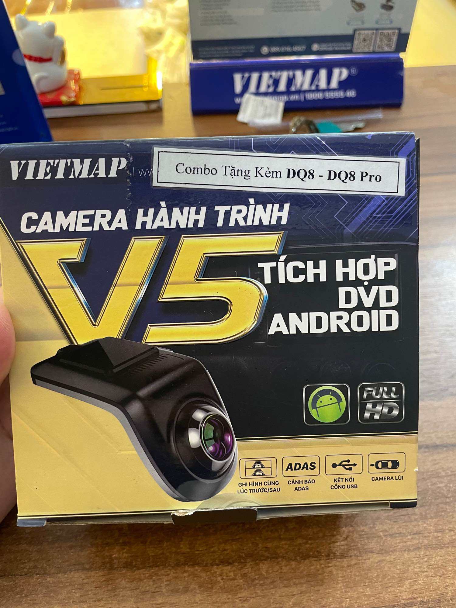 VIETMAP V5 - Camera hành trình ô tô kết nối DVD Android điều khiển giọng