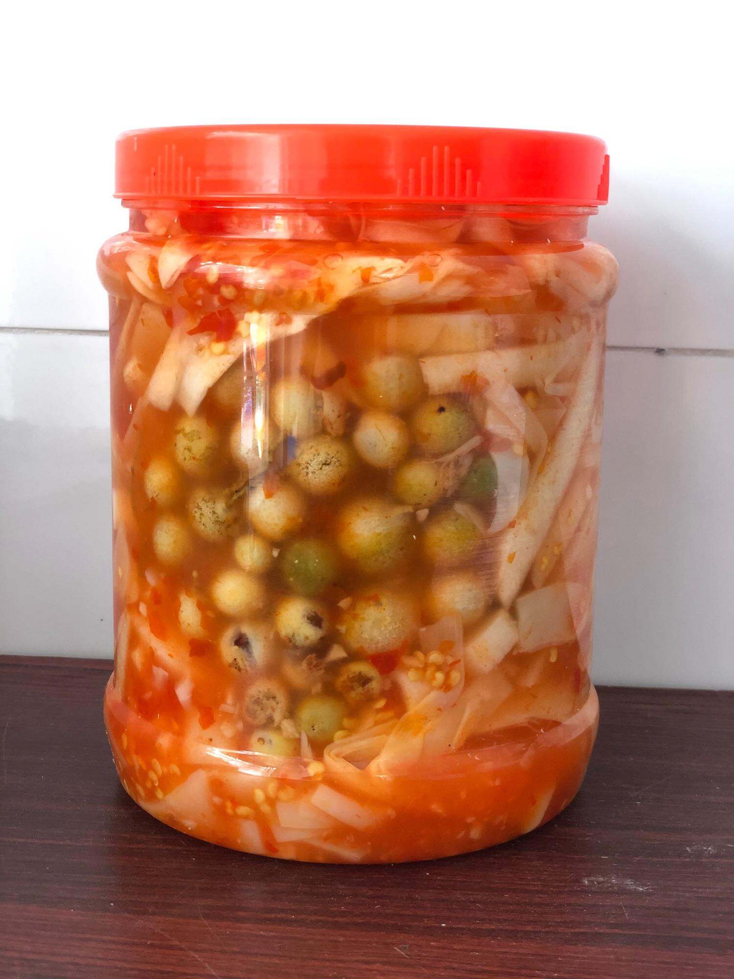 Măng Ngâm Chua Tỏi Ớt, Mắc Mật - Hũ 1,5kg