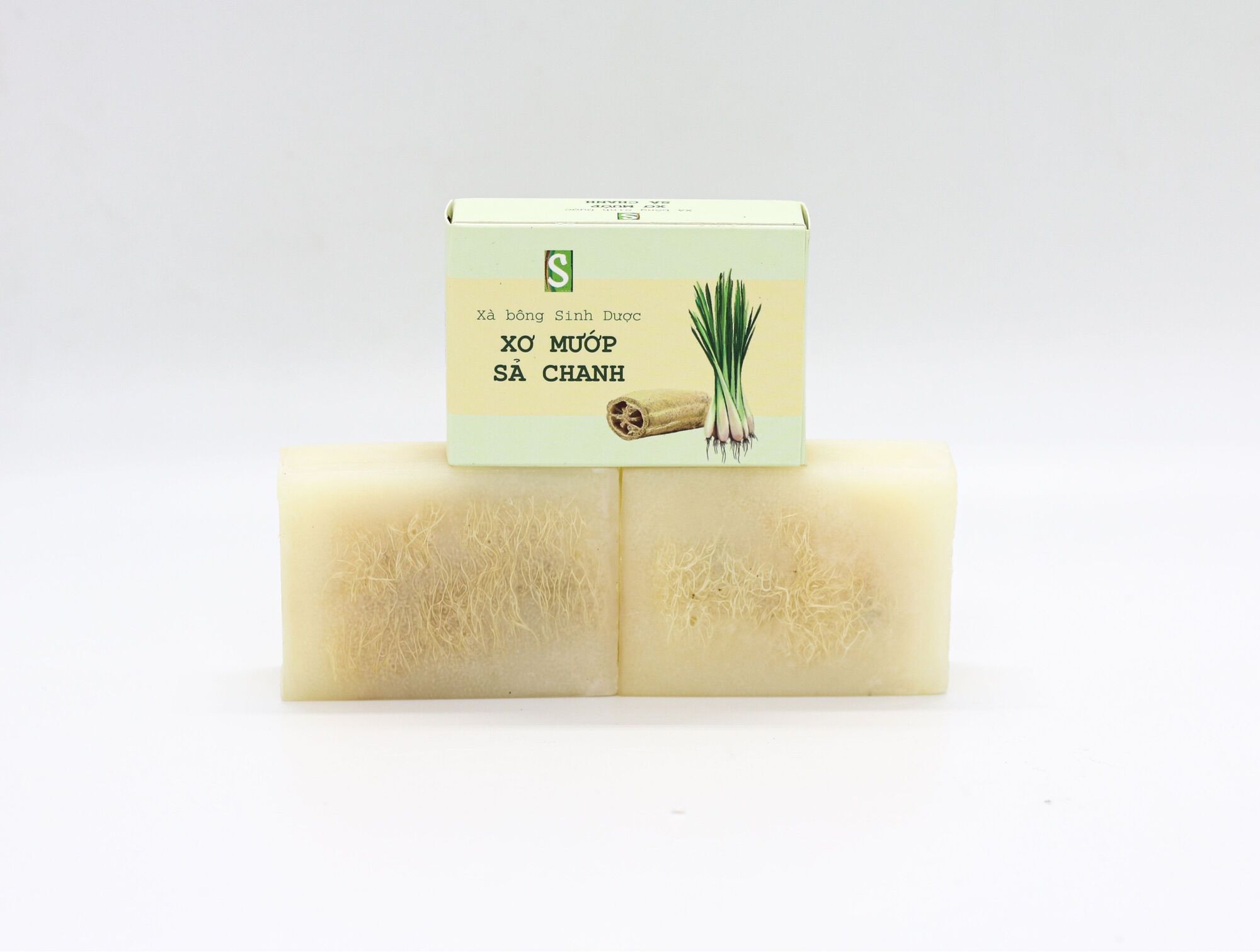 Xà bông xơ mướp sả chanh 120g