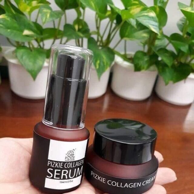 BỘ KEM và SERUM DƯỠNG DA PIZKIE COLLAGEN CAO CẤP - CHỐNG LÃO HÓA VÀ SÁNG MỊN DA