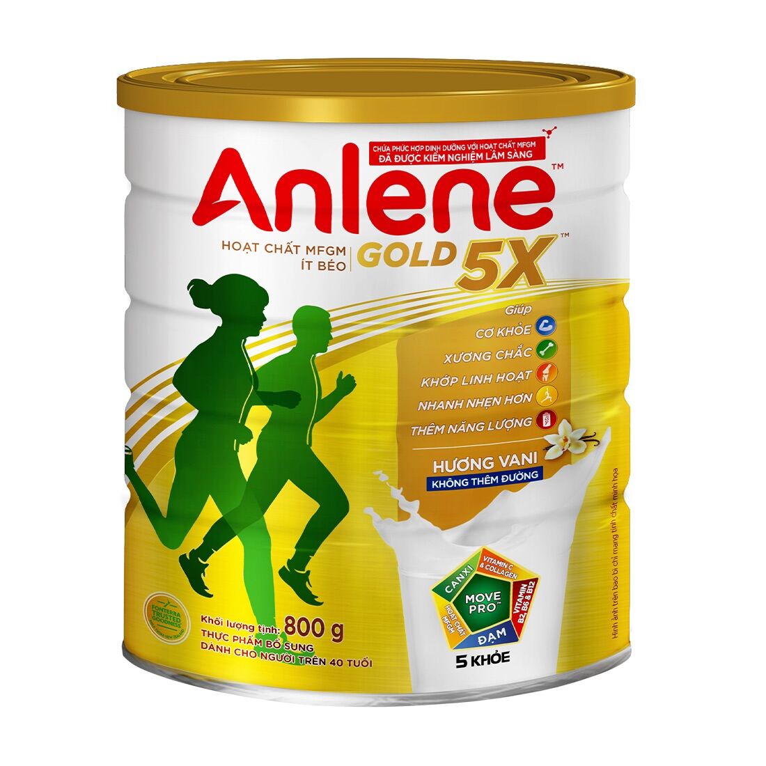 Sữa Bột Anlene Gold 5X bổ xương khớp cho người già 800g