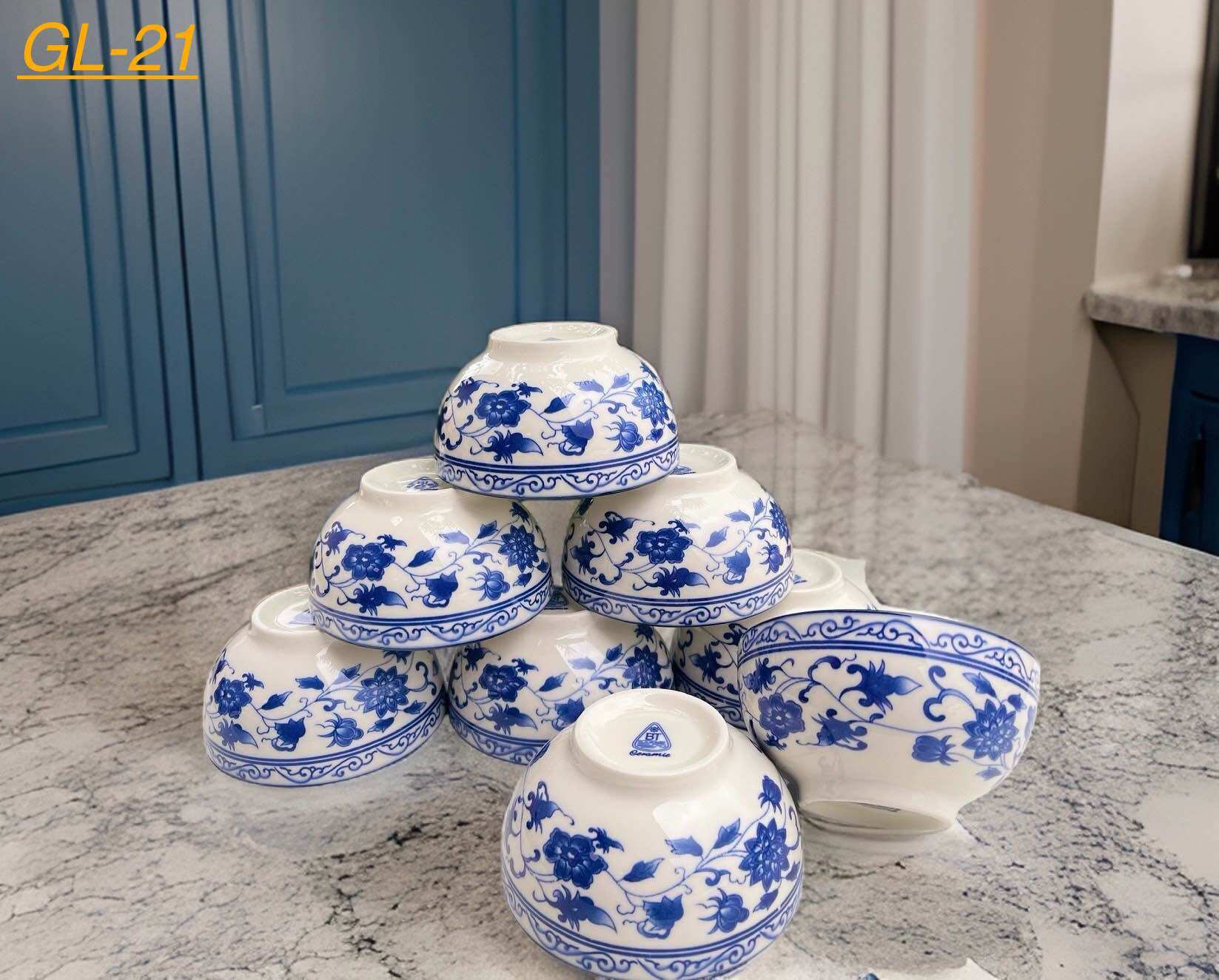 Combo 10 chén cơm gốm sứ cao cấp chuẩn loại 1, bát cơm gốm sứ nhiều hoa
