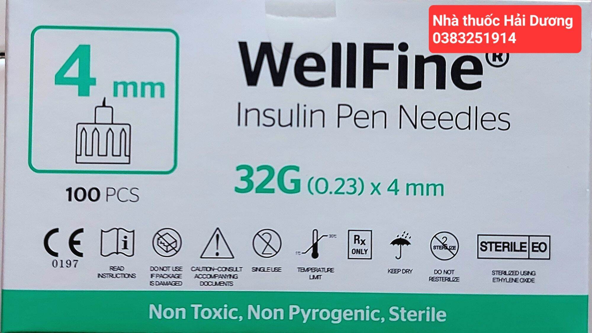 Kim chích insulin - Kim Wellfine Insulin Pen Needles 32G- MedExel