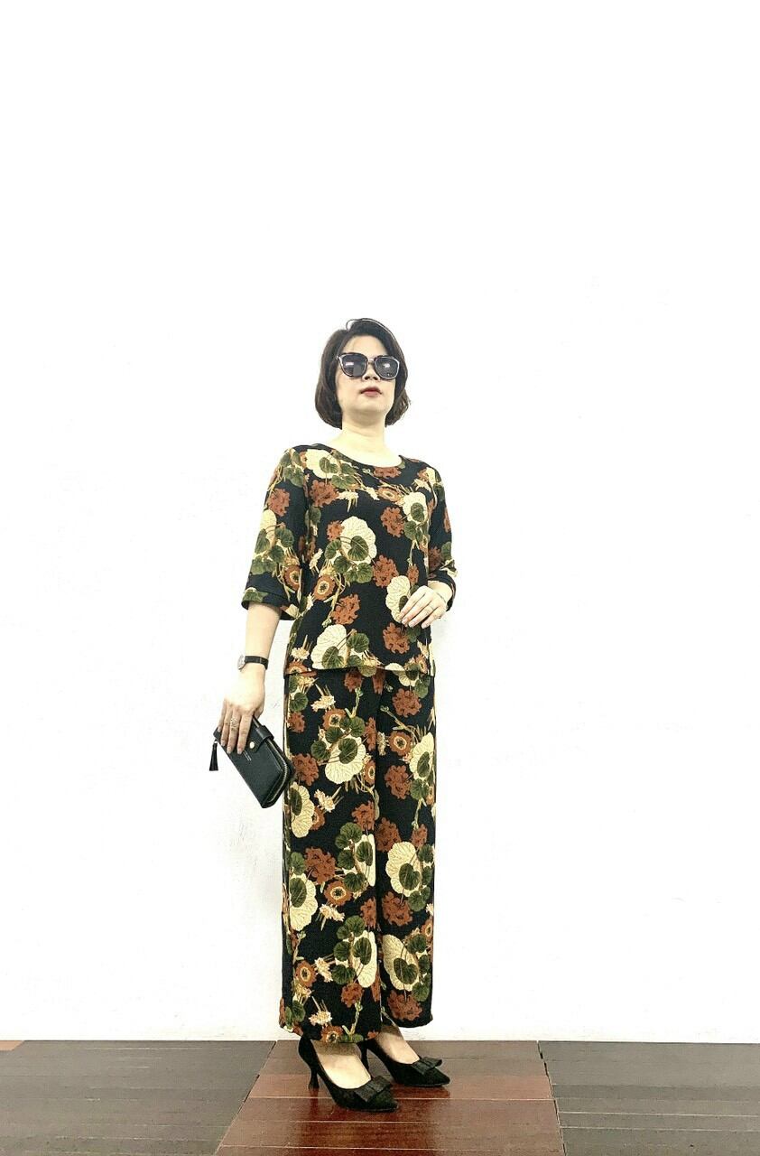bộ đồ dành cho phụ nữ trung niên - bộ Lụa hàn châu