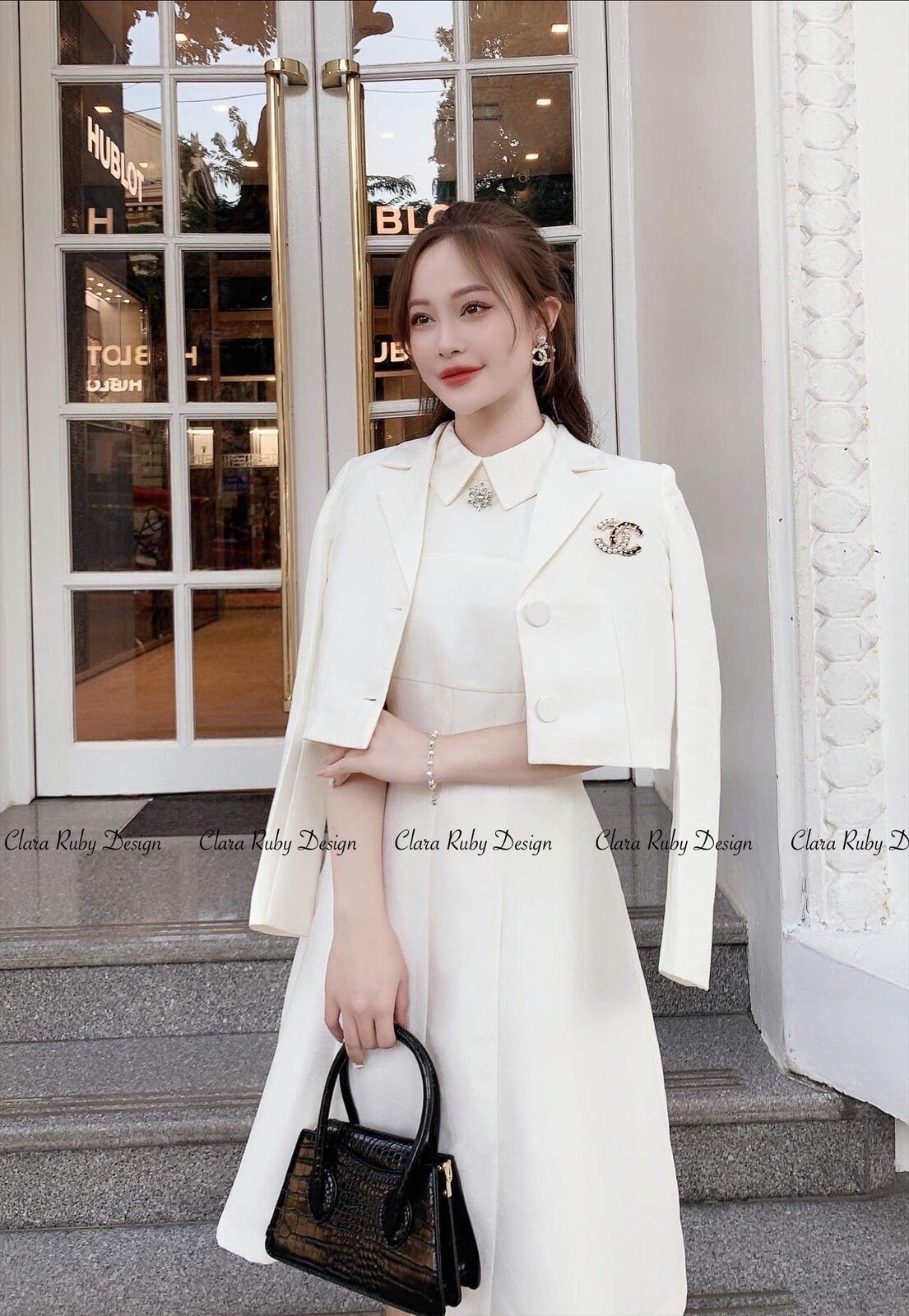 LUNA SET - áo khoác nơ cut out phía lưng