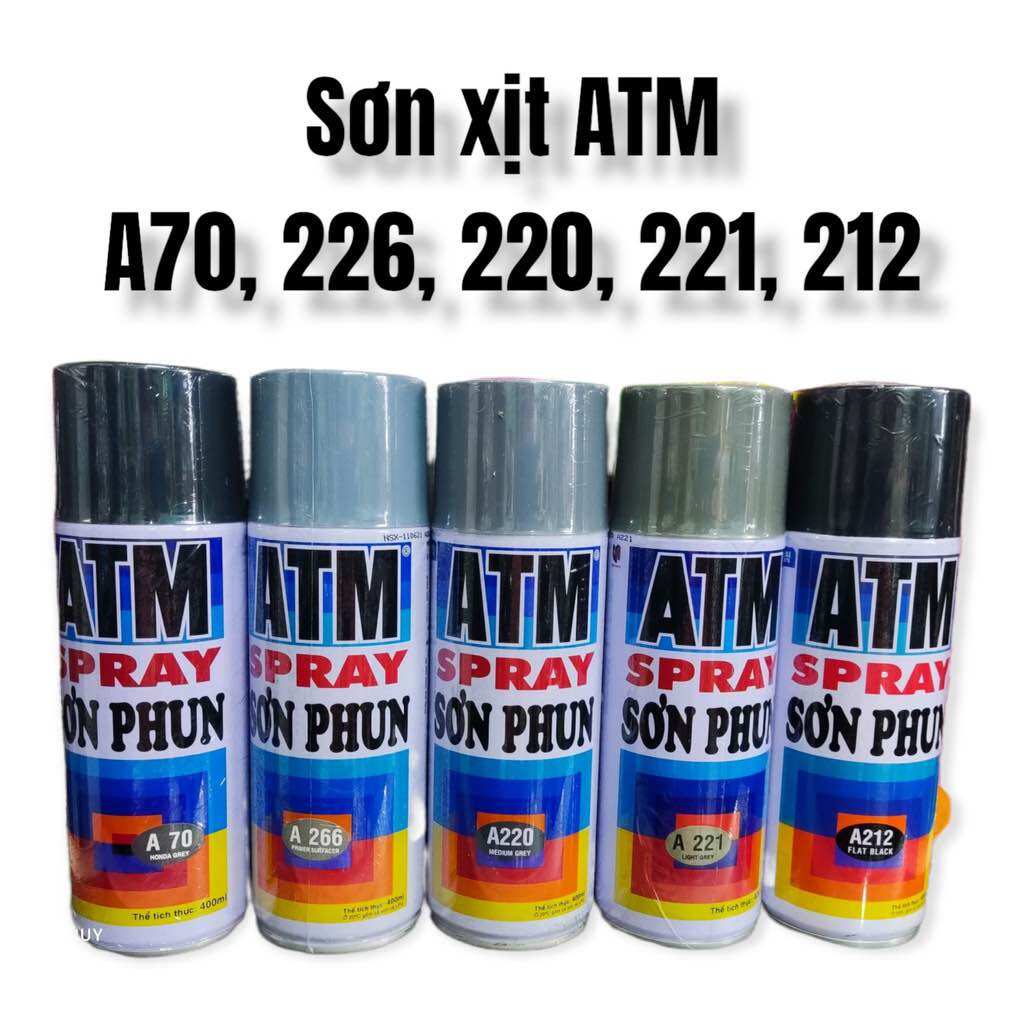 SƠN XỊT ATM MÀU XÁM HONDA A70