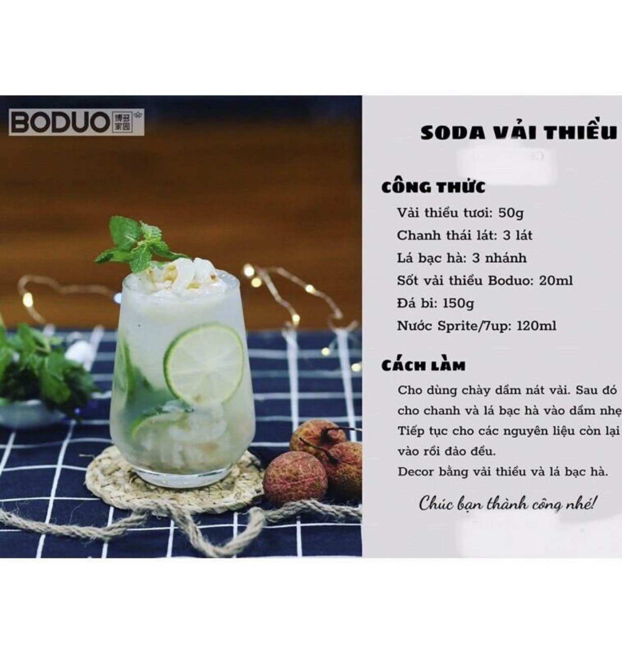 Mứt vải Boduo hộp 1kg