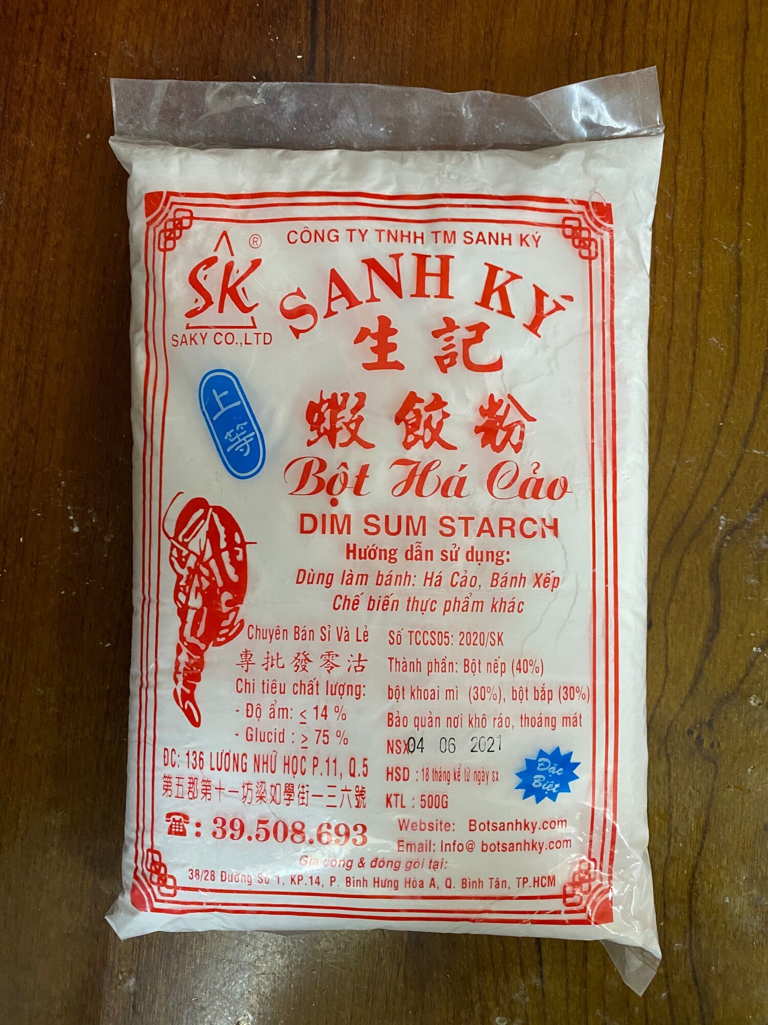 Bột há cảo sanh ký 1kg