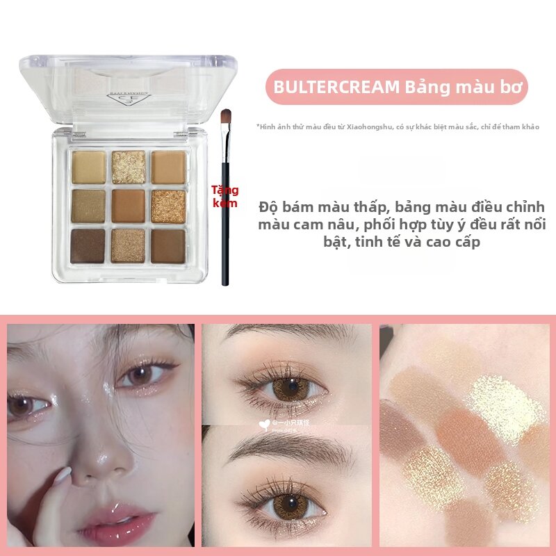 3CE Nine Squares Eyeshadow Palette Natural Earth Tone Butter Sample Mini Eyeshadow Palette Multiple 