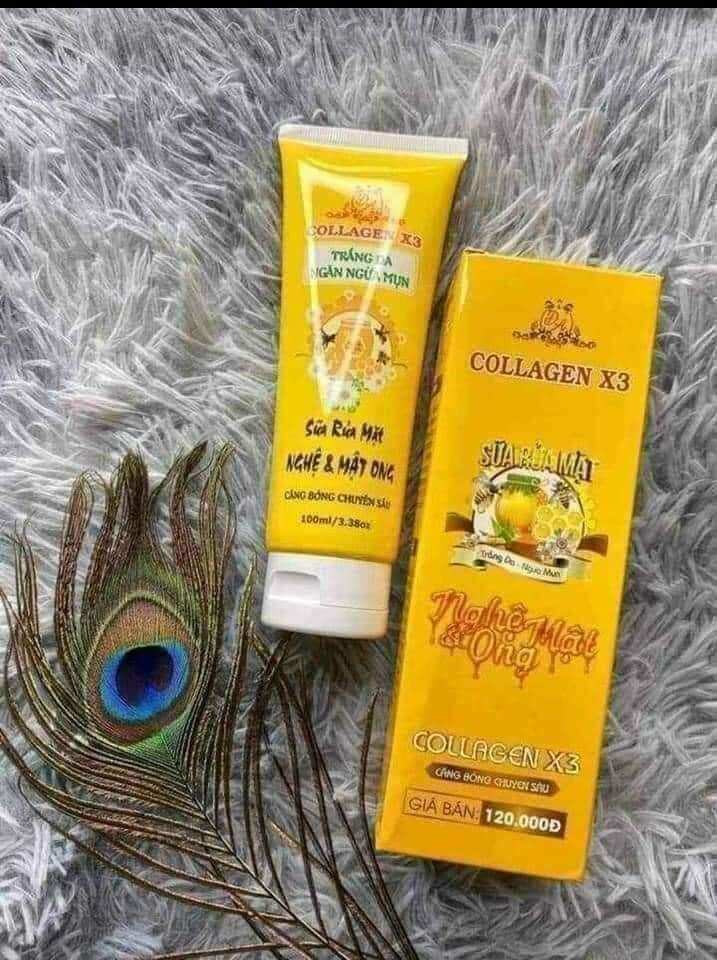 Sữa rửa mặt nghệ mặt ông Collagen X3 Đông Anh Chính Hãng