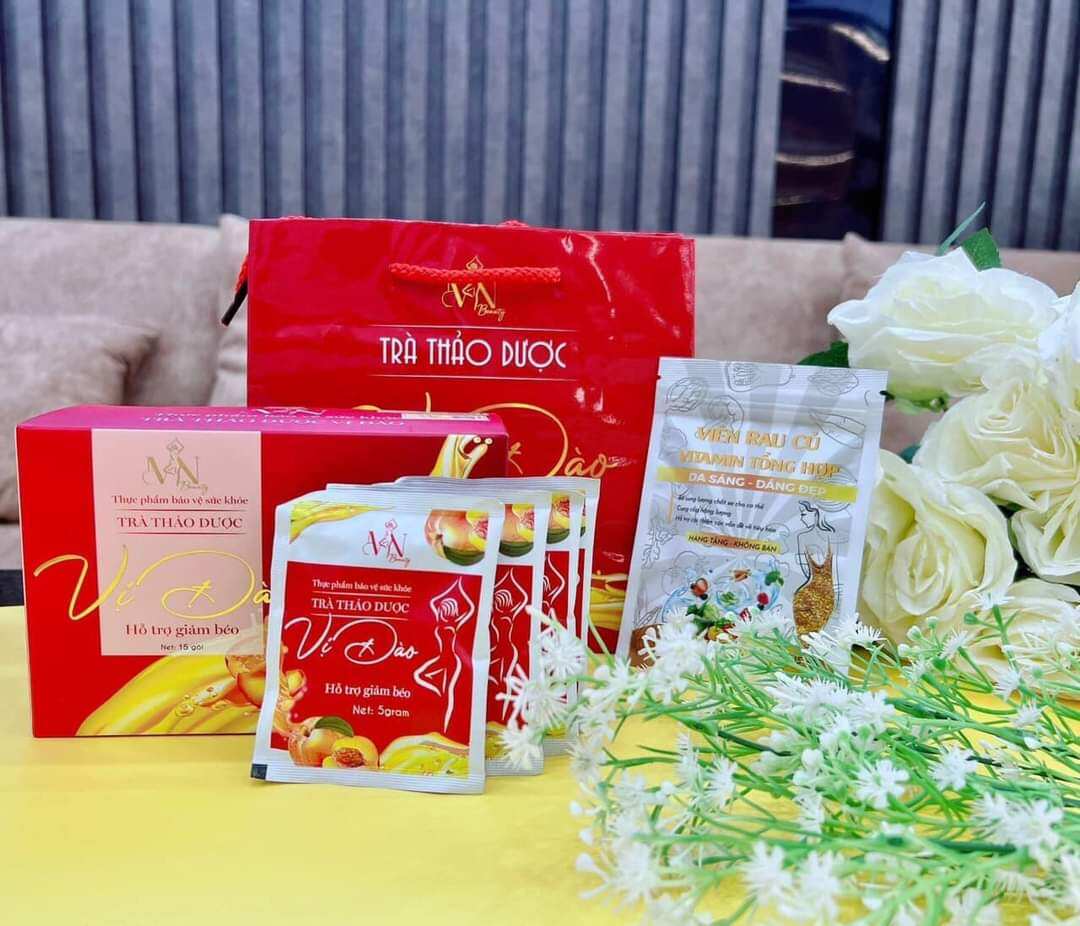 Trà giảm cân vị đào