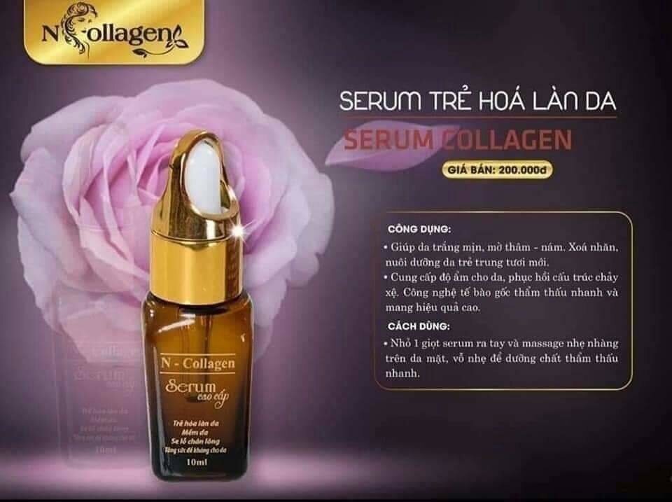 Serum Cao Cấp N Collagen – Trắng Mịn, Mờ Thâm Nám & Xóa Nhăn Nhanh Thẩm Thấu