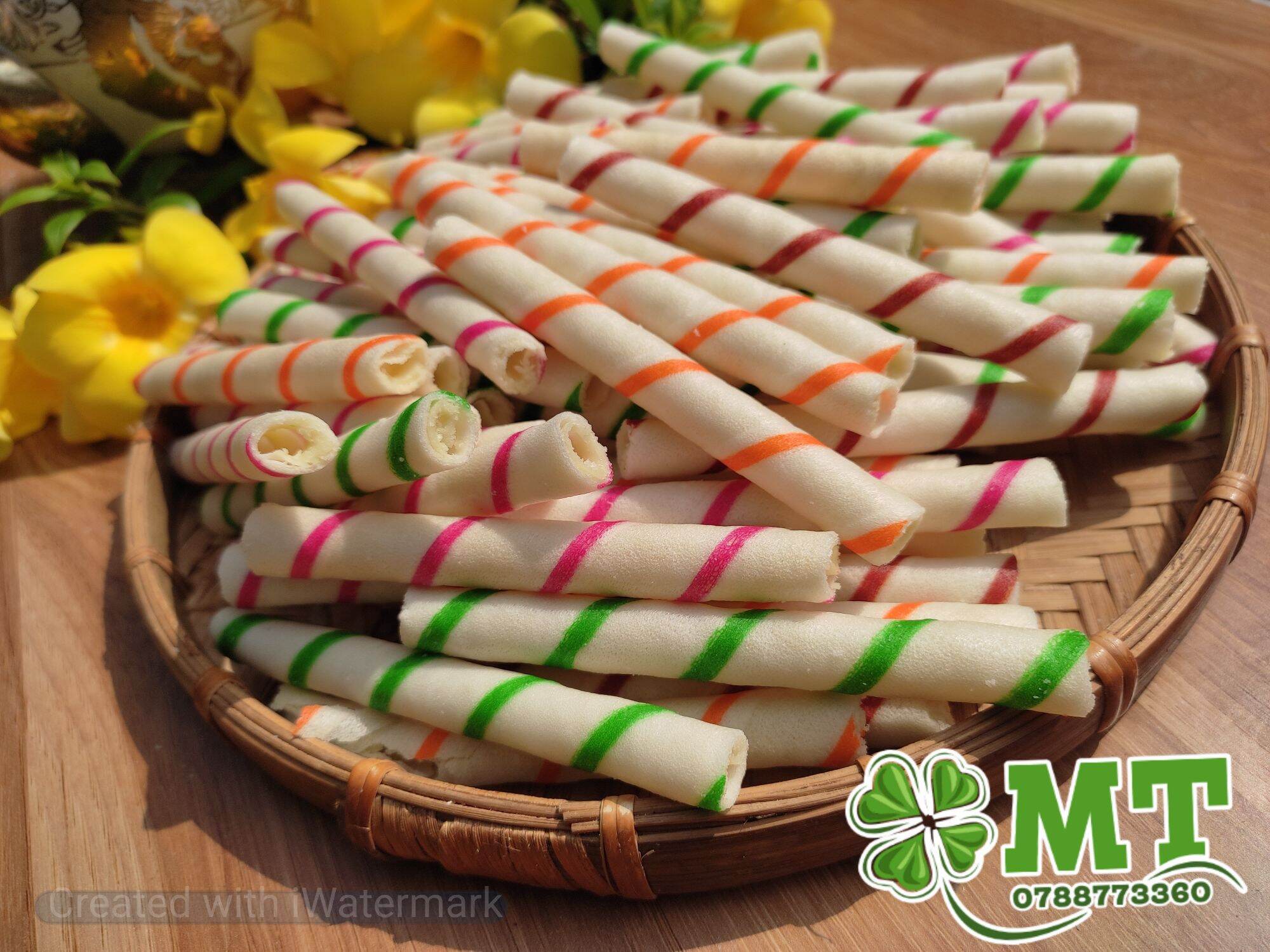 Bánh ống quế nhân kem mix vị 500g