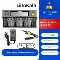 Liitokala | Bộ Sạc Pin LiitoKala Lii-S12 12 Khe Cắm Dành Cho Pin 18650 21700 AA Có Chức Năng Bảo Vệ Hiệu Ứng Bộ Nhớ Sạc Thông Minh USB