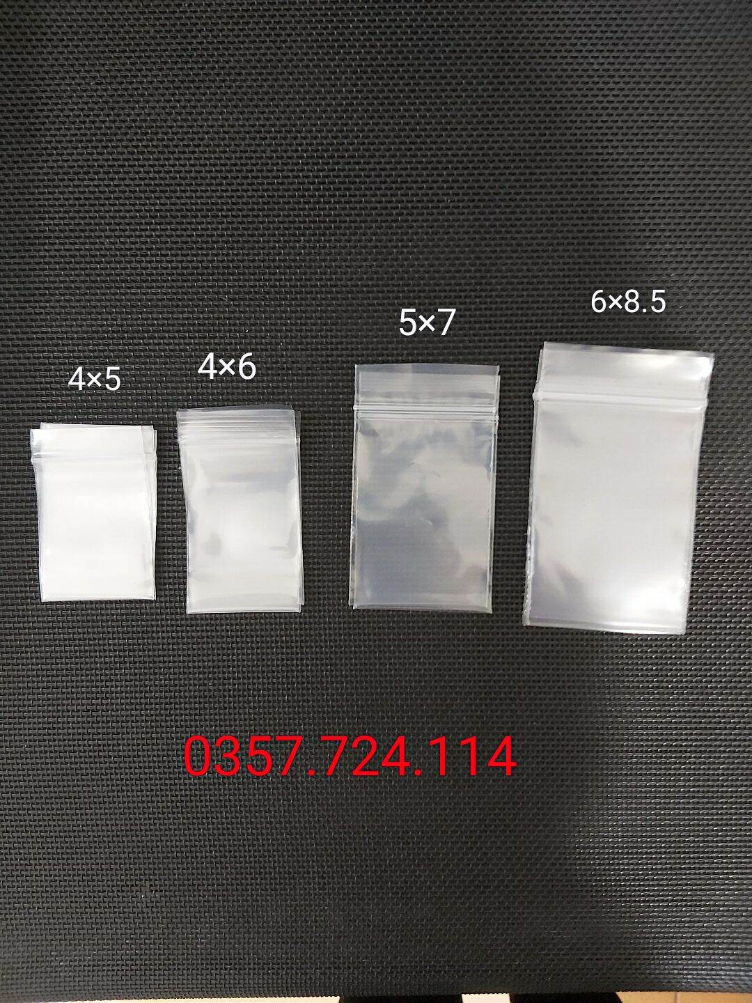 50 chiếc túi zip các size từ 00-3