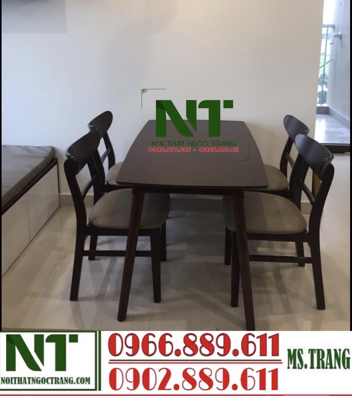 [HCM]Bàn ghế gỗ phòng ăn giá rẻ
