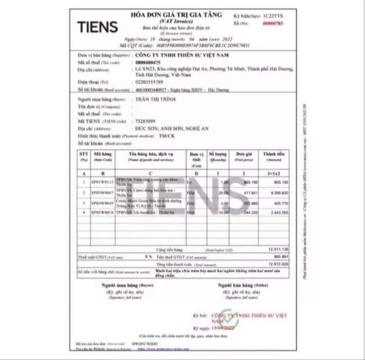 Canxi hữu cơ Tiens nhập khẩu từ Pháp