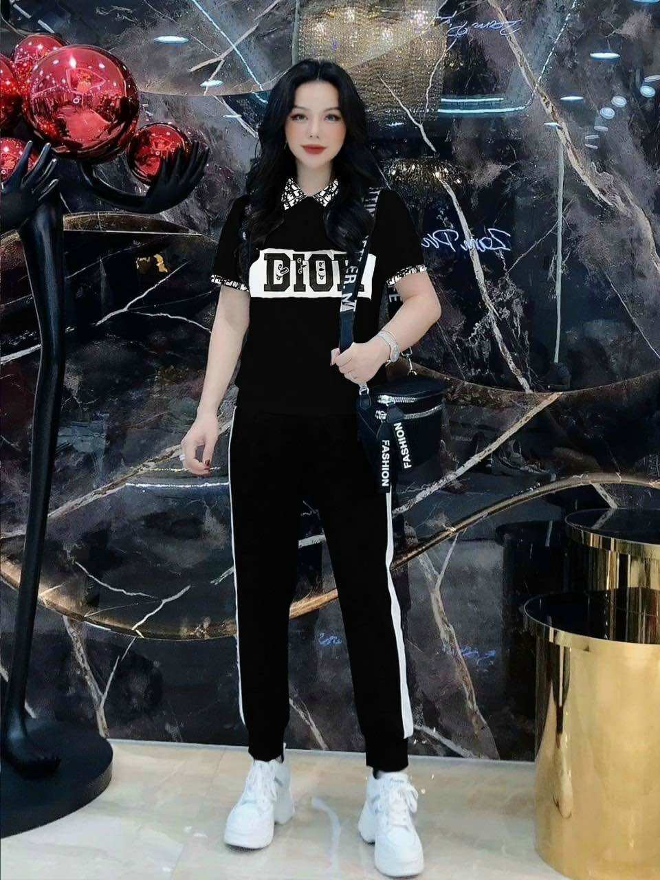 SÉT BỘ NỮ DÀI COTTON CỔ BẺ THÊU PHỐI CỰC ĐẸP