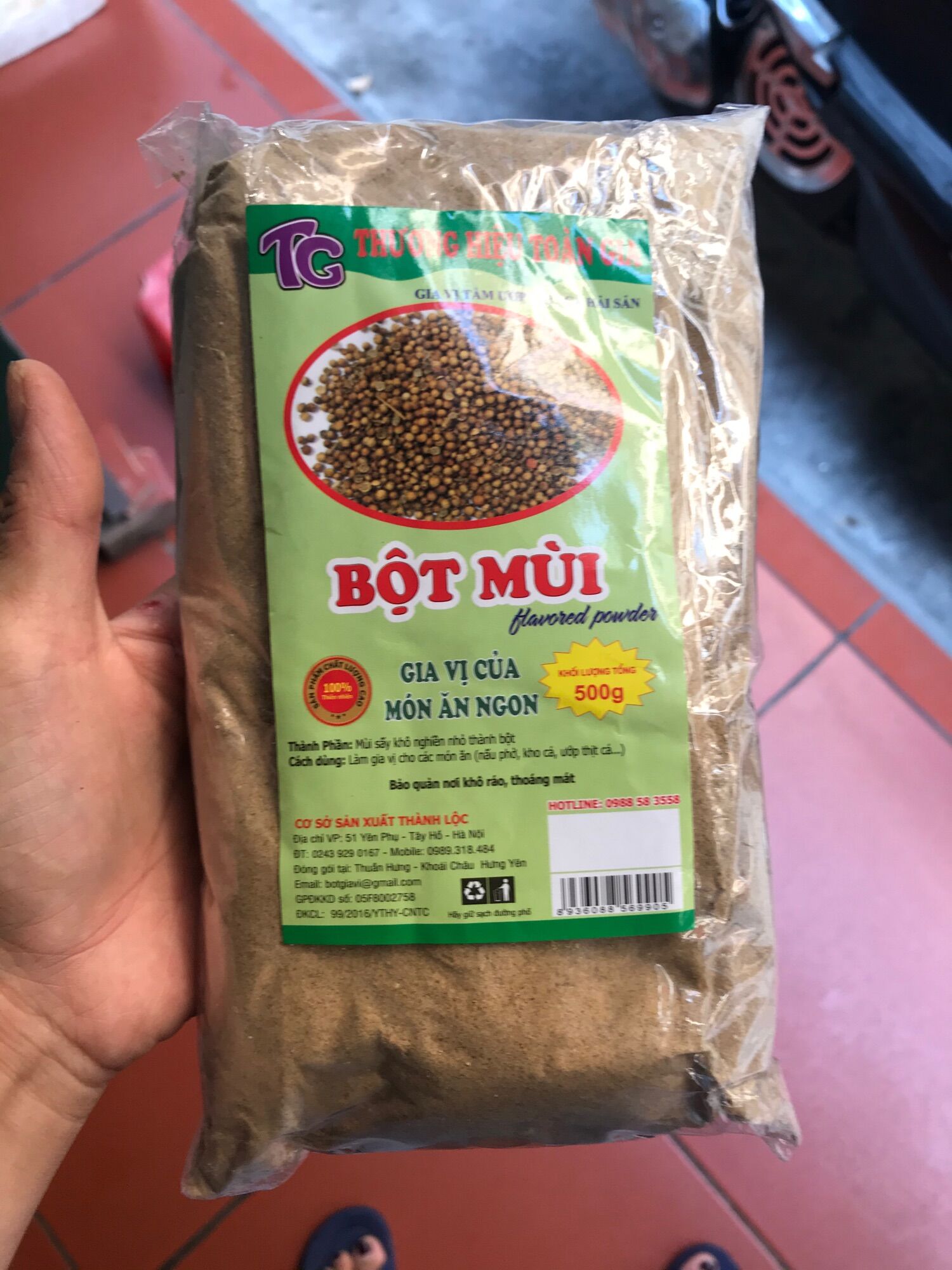 500gr bột mùi xay Toàn Gia