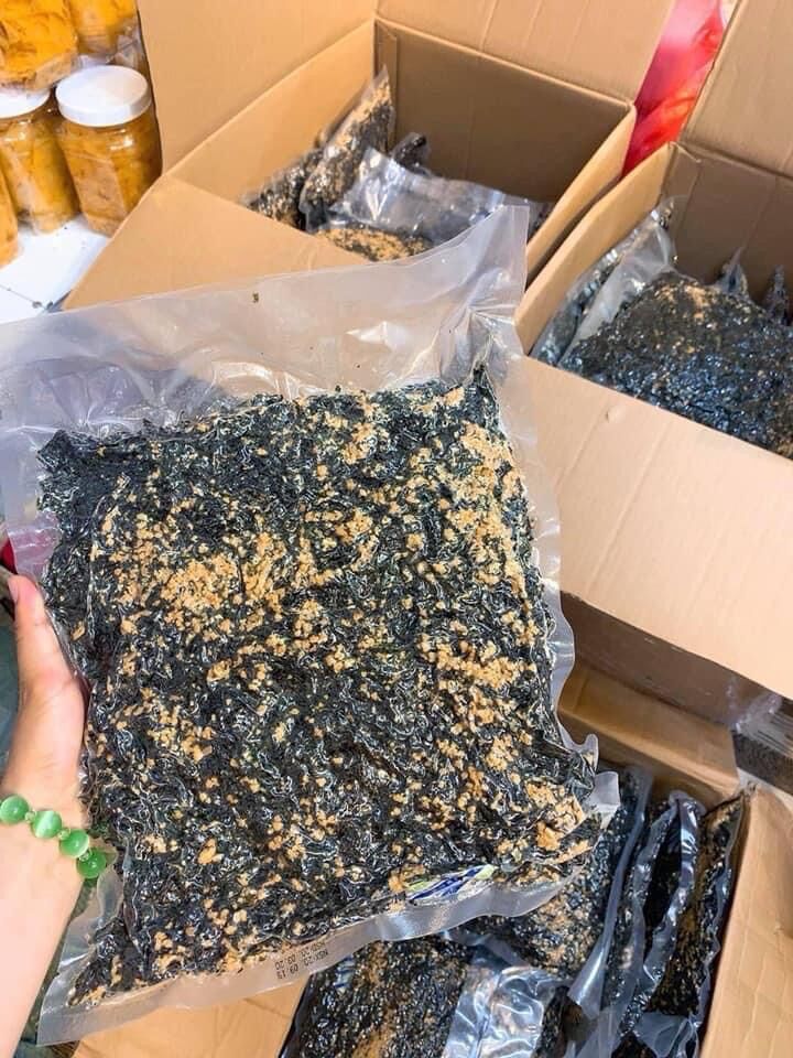 Rong biển cháy tỏi hút chân không bịch 500gr lanie food