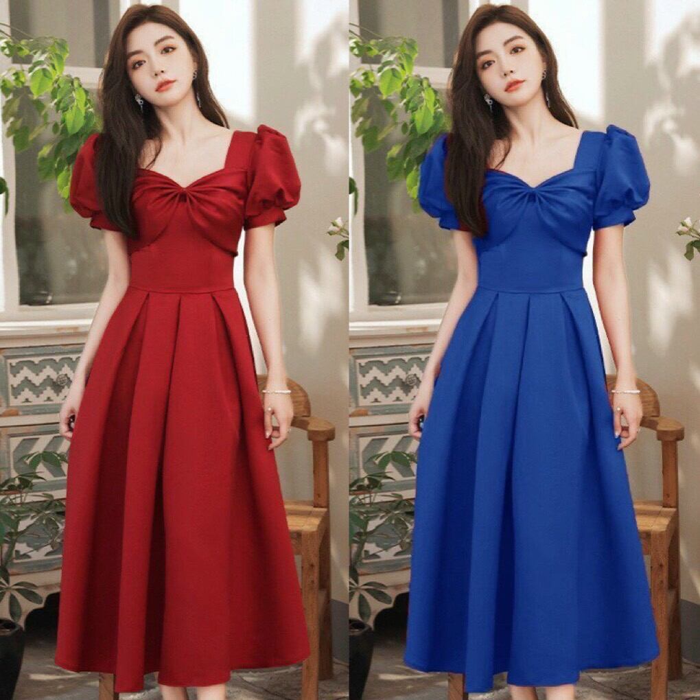 Đầm xòe phối nơ 3xl và 4xl