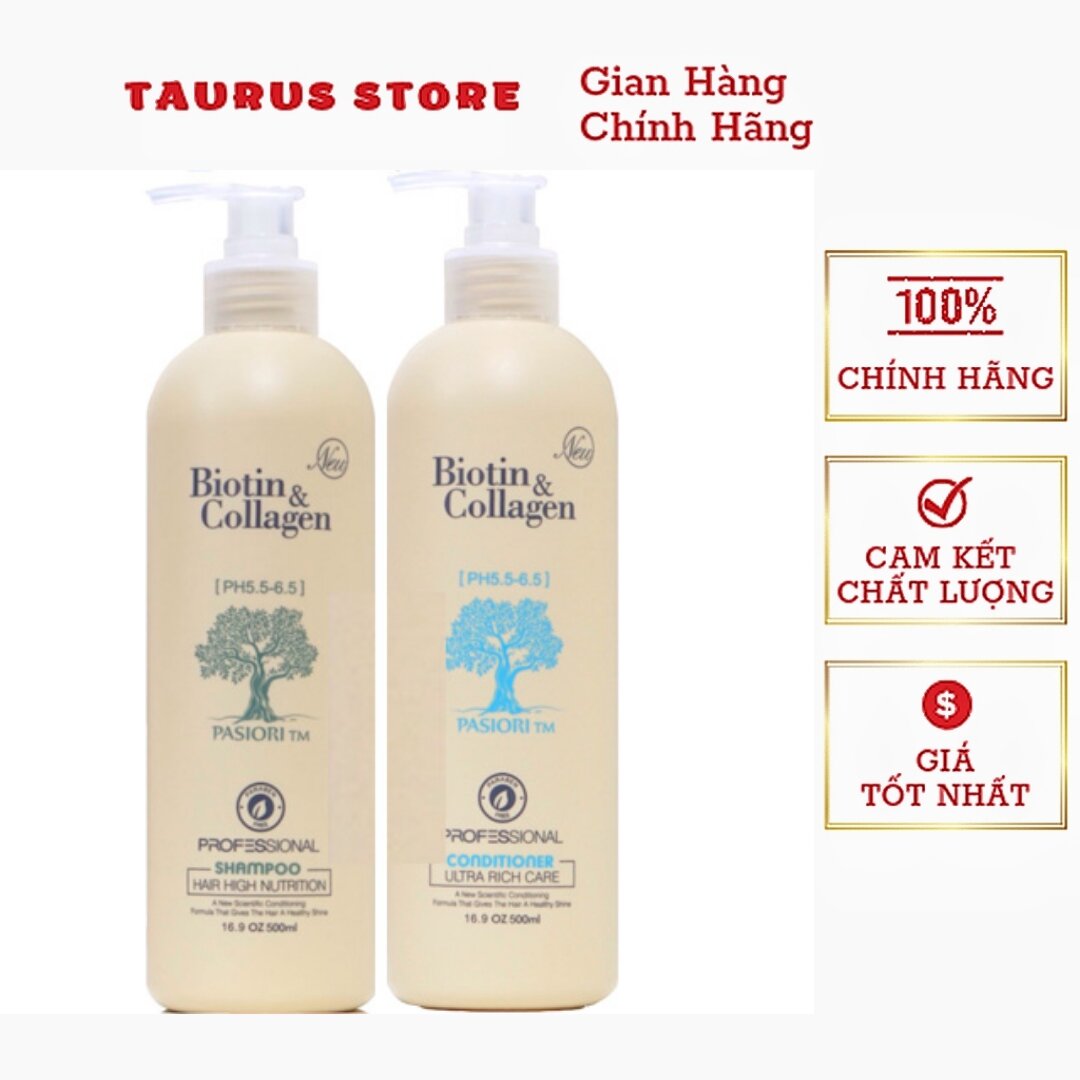 Dầu gội - dầu xả biotin collagen phục hồi chống rụng tóc 1000ml