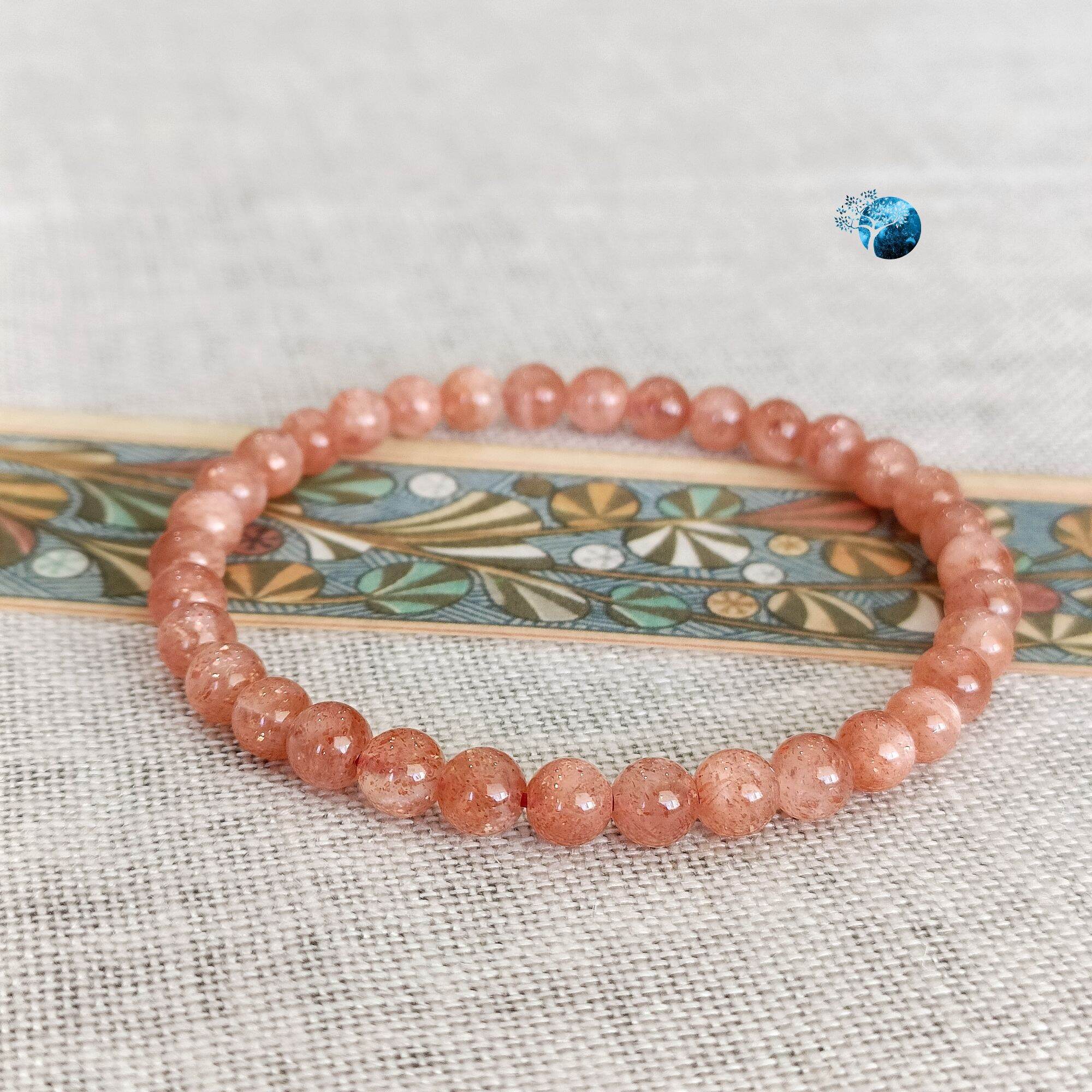 Vòng tay đá mặt trời (sunstone) 4.5mm