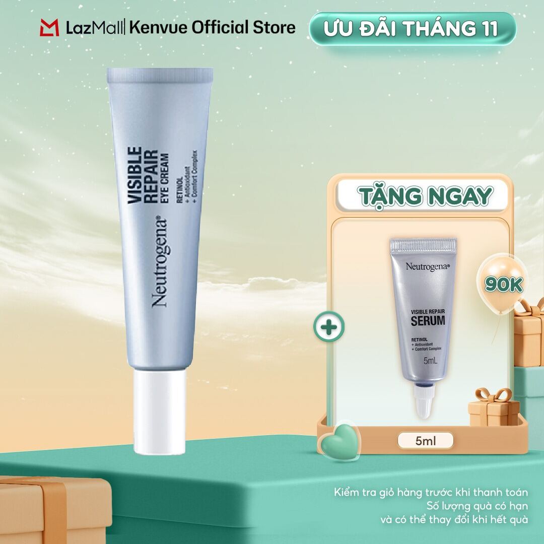 Kem mắt Retinol Chống Lão Hóa Giảm Nhăn Neutrogena Visible Repair Eye Cream (15g)