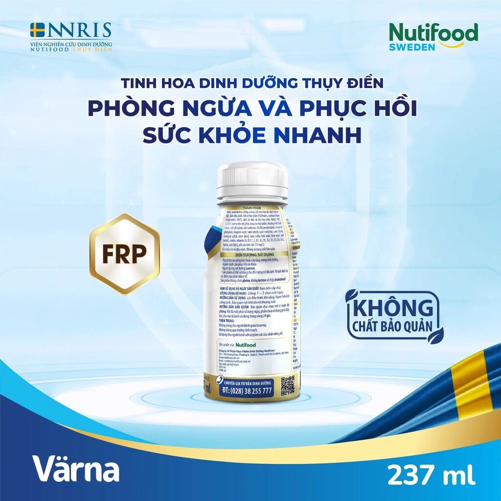 Thùng 24 chai sữa Varna Complete 237ml