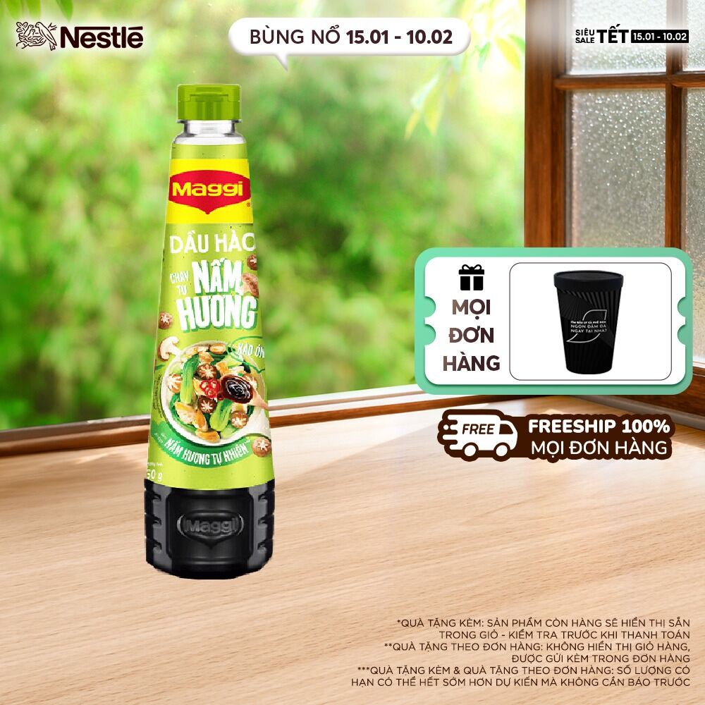 [FREESHIP TOÀN QUỐC] [QUÀ TẶNG THÁNG 11 - ĐƠN 59K & 199k] Dầu Hào MAGGI® Nấm Hương chai 350g