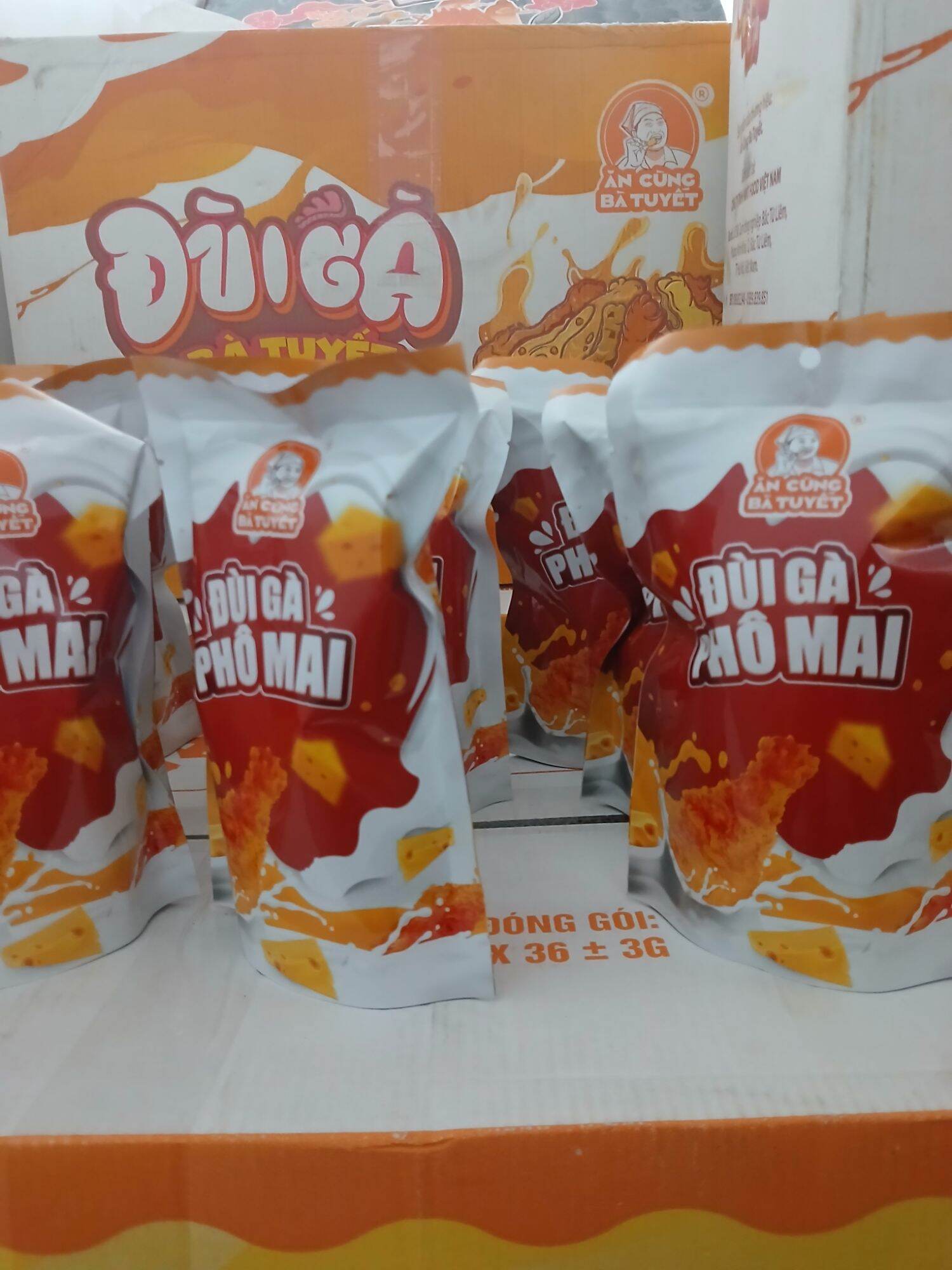 lốc 10 gói đùi gà phô mai ăn vặt ăn cùng Bà Tuyết ngon tuyệt vời