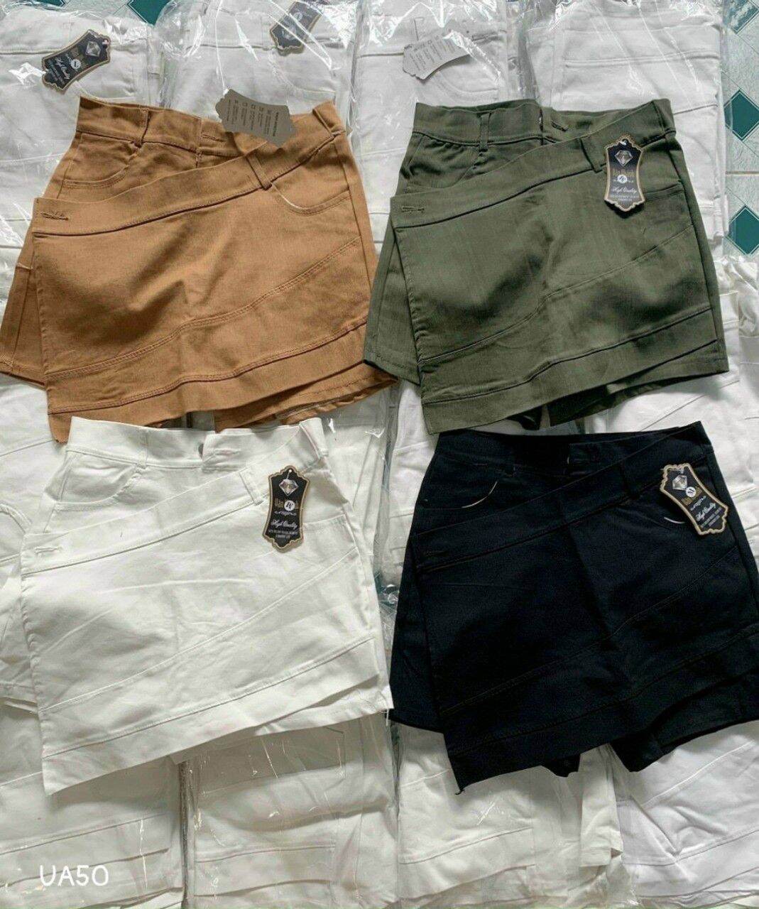 [HCM]Quần Short Kaki Đắp Chéo Giả Váy