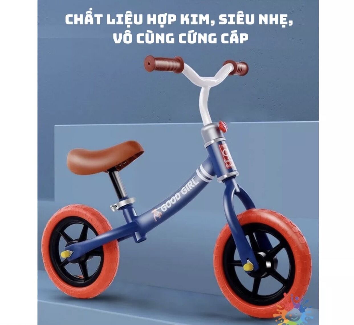 Xe chồi chân thằng cho bé chất liệu siêu nhẹ bánhbcao su siêu bền