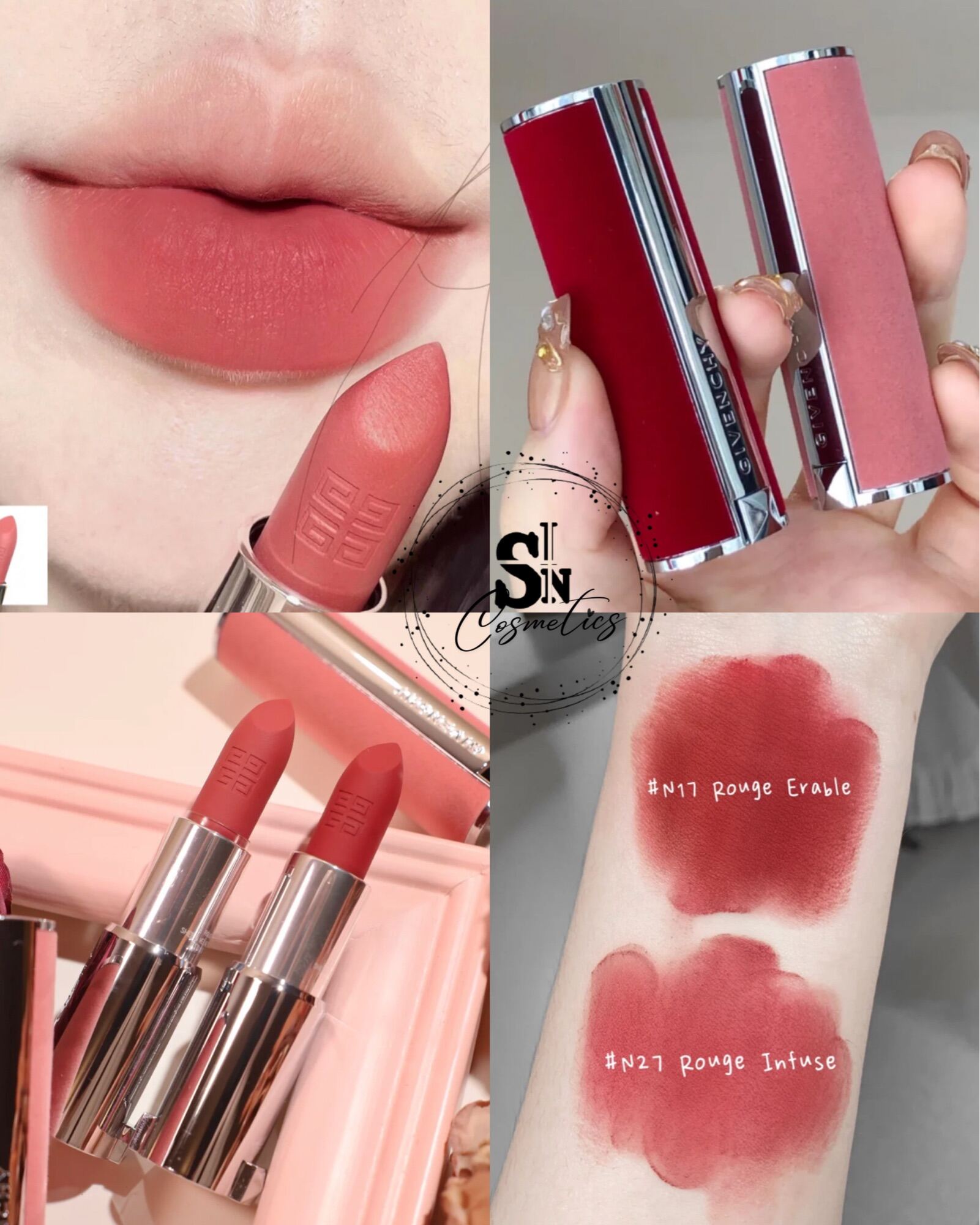 Son Givenchy Le Rouge Sheer Velvet 17 Rouge Erable Màu Đỏ Hồng Đất Vilip  Shop Mỹ Phẩm Chính Hãng 