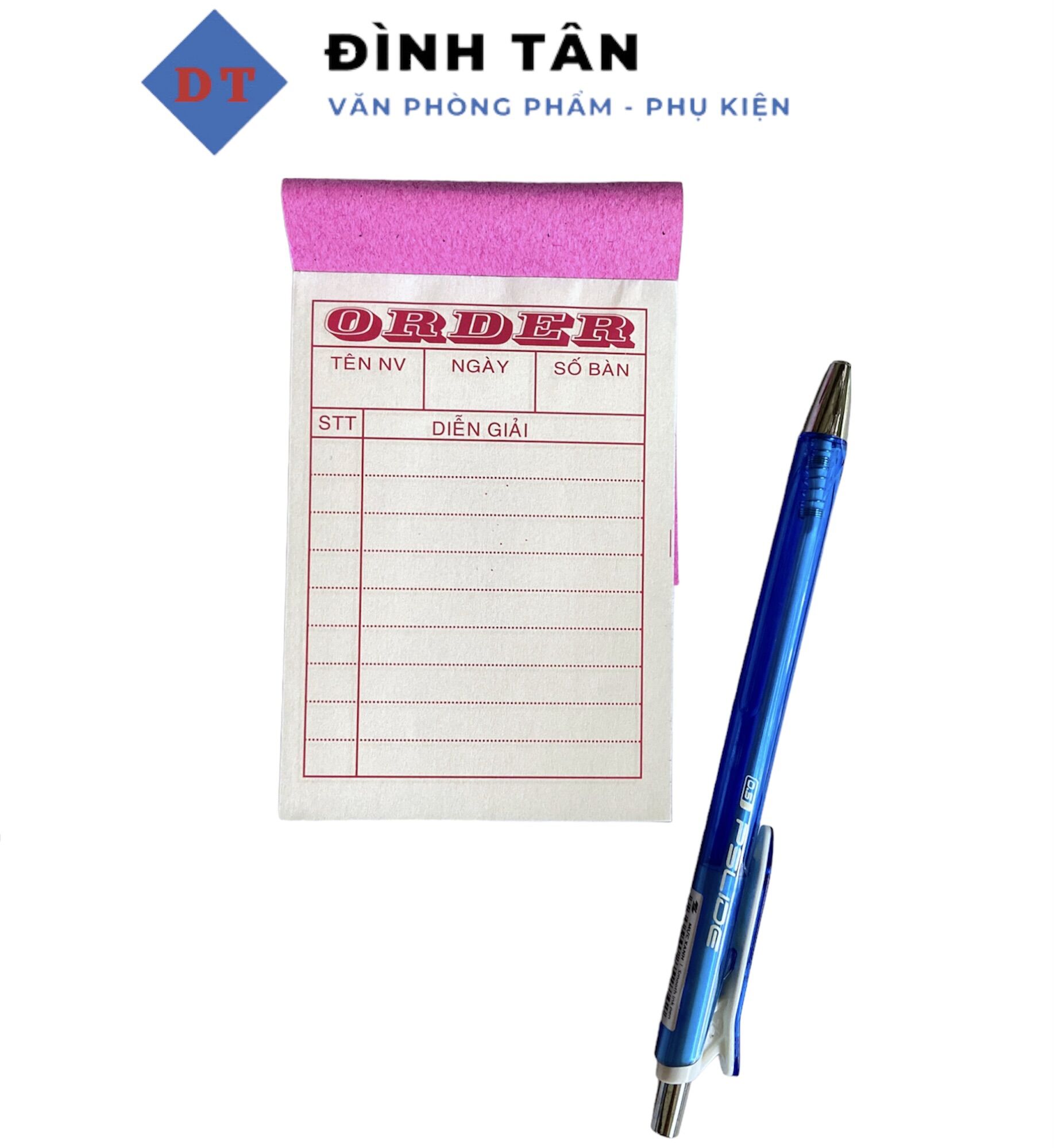 Combo 10 Cùi Xé Order 2 Liên Có Chữ KT 7x10cm