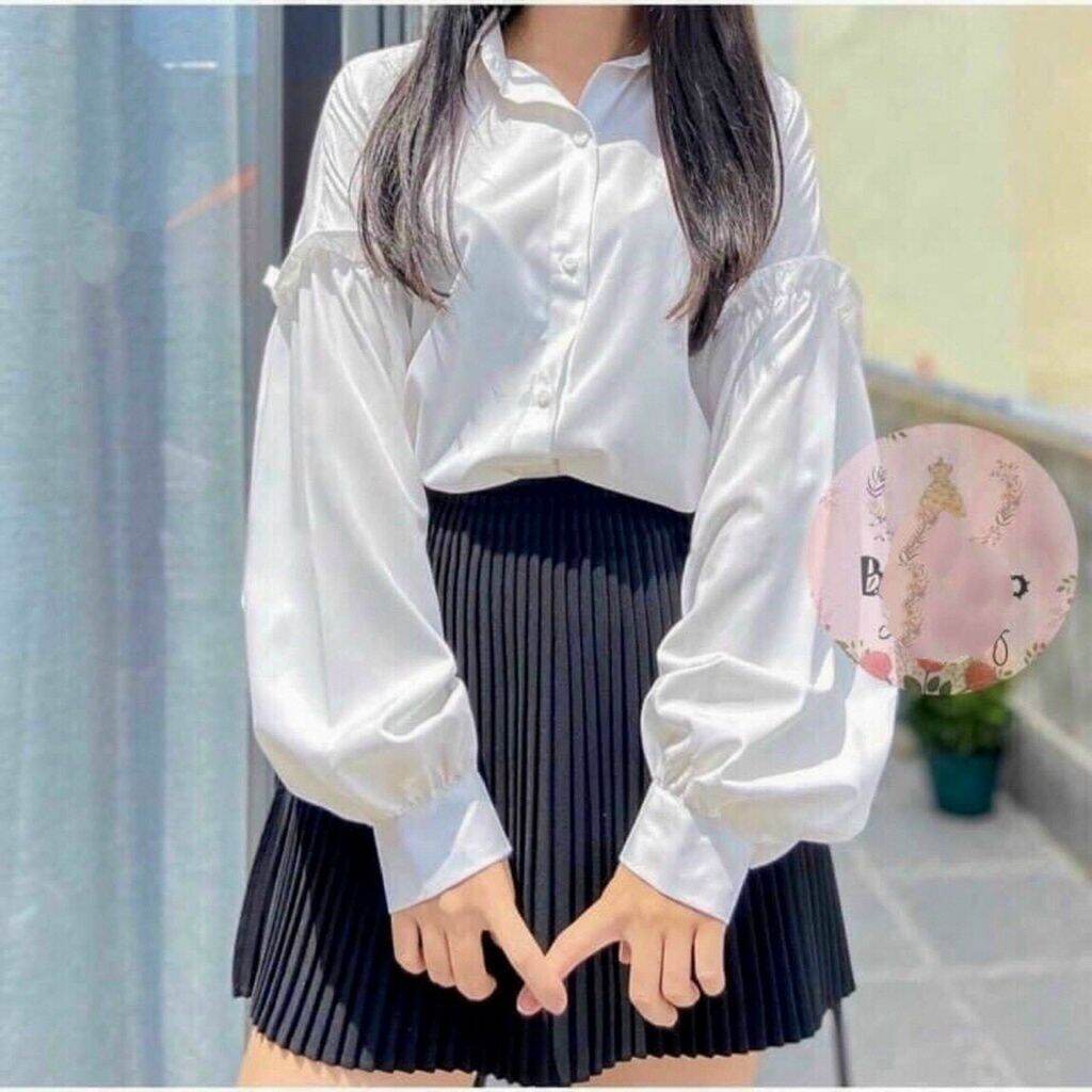 [HCM]Áo sơ mi tay phồng siêu hot