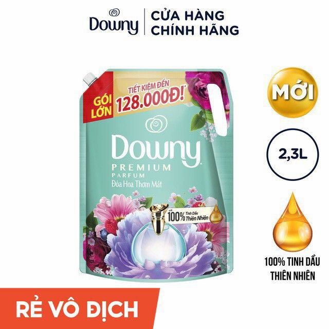 [HCM]Nước xả vải Downy Đóa hoa thơm mát túi 2L
