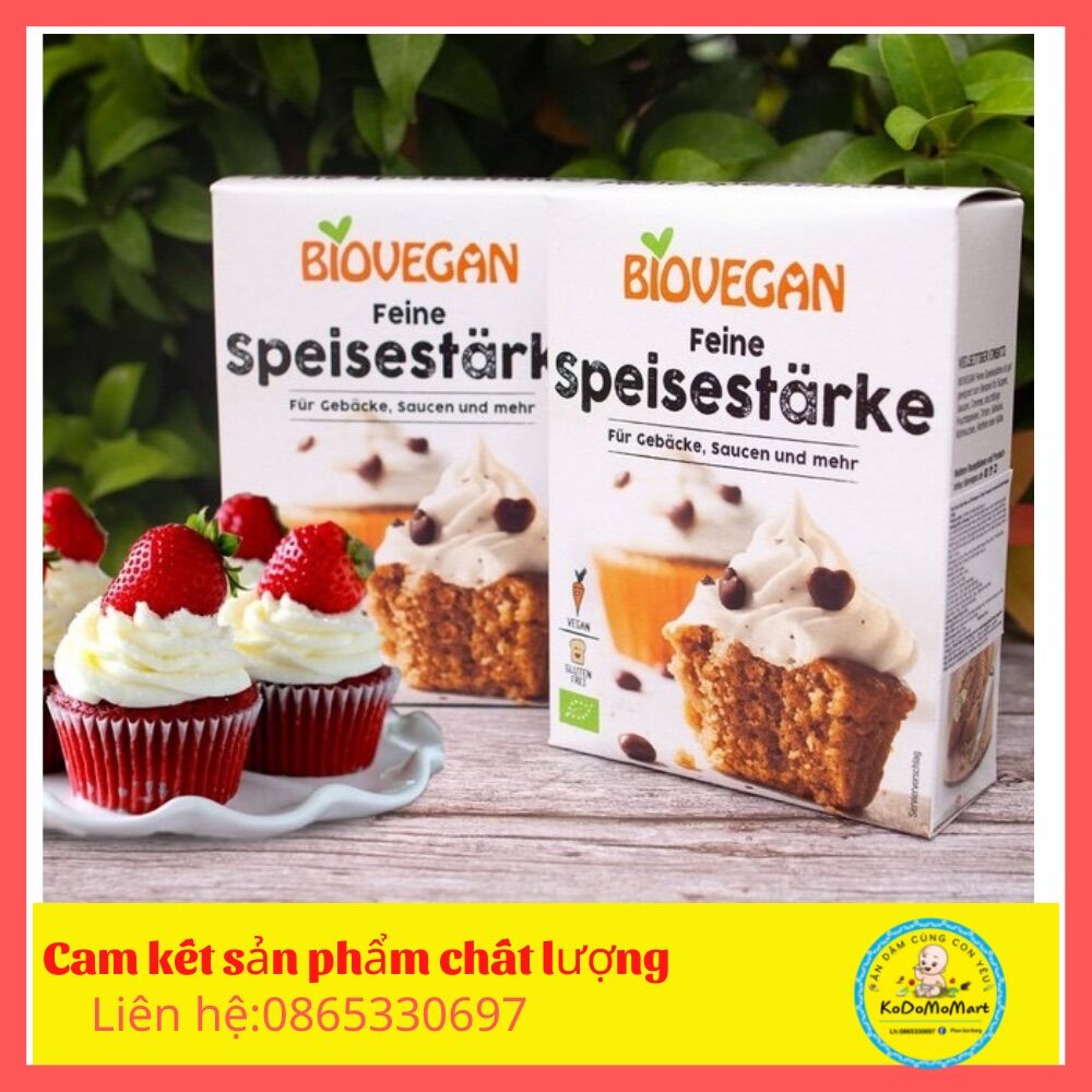 Tinh bột bắp hữu cơ biovegan tách lẻ 100g