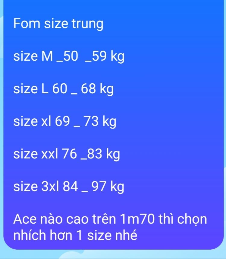 Áo  gilê shope food ( size 50 _ 98 kg )