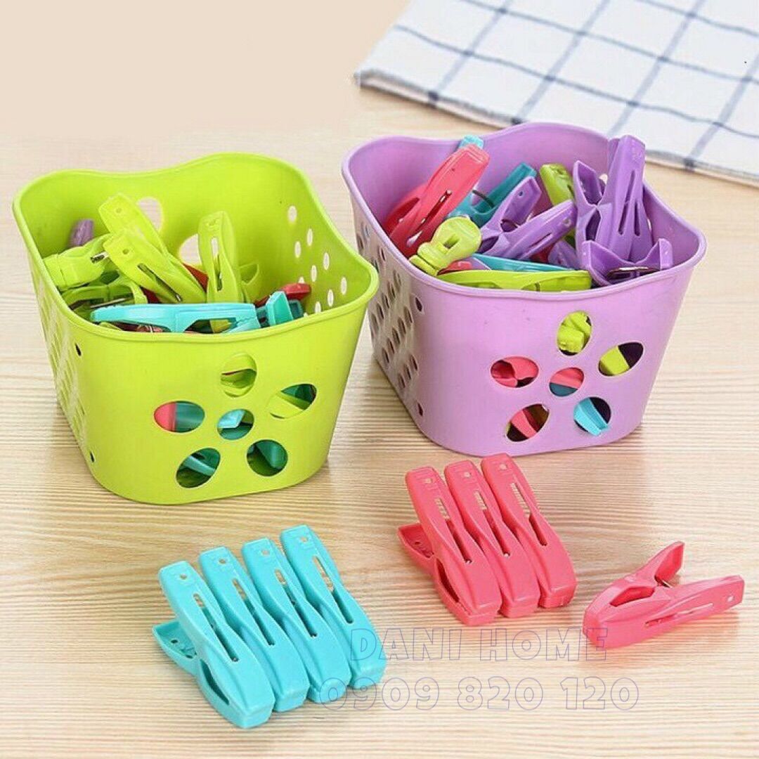 Giỏ kẹp phơi đồ - rổ kẹp phơi áo quần - giỏ 30 kẹp phơi áo quần, tranh ảnh, trang trí,…