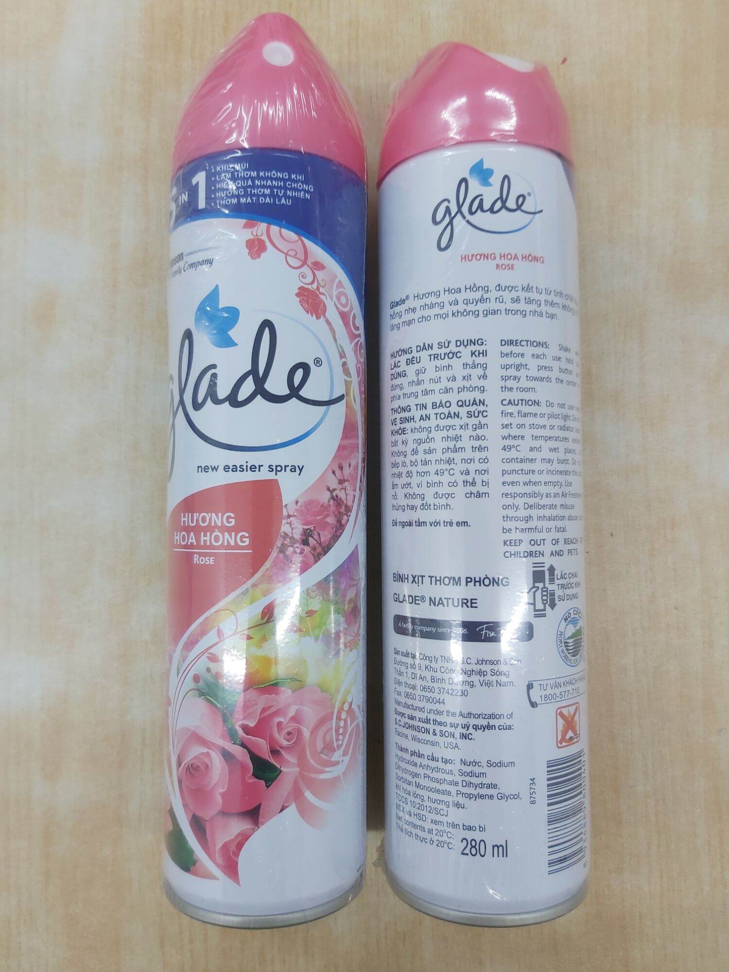 Xịt Phòng Glade Hương Hoa Hồng 280ml