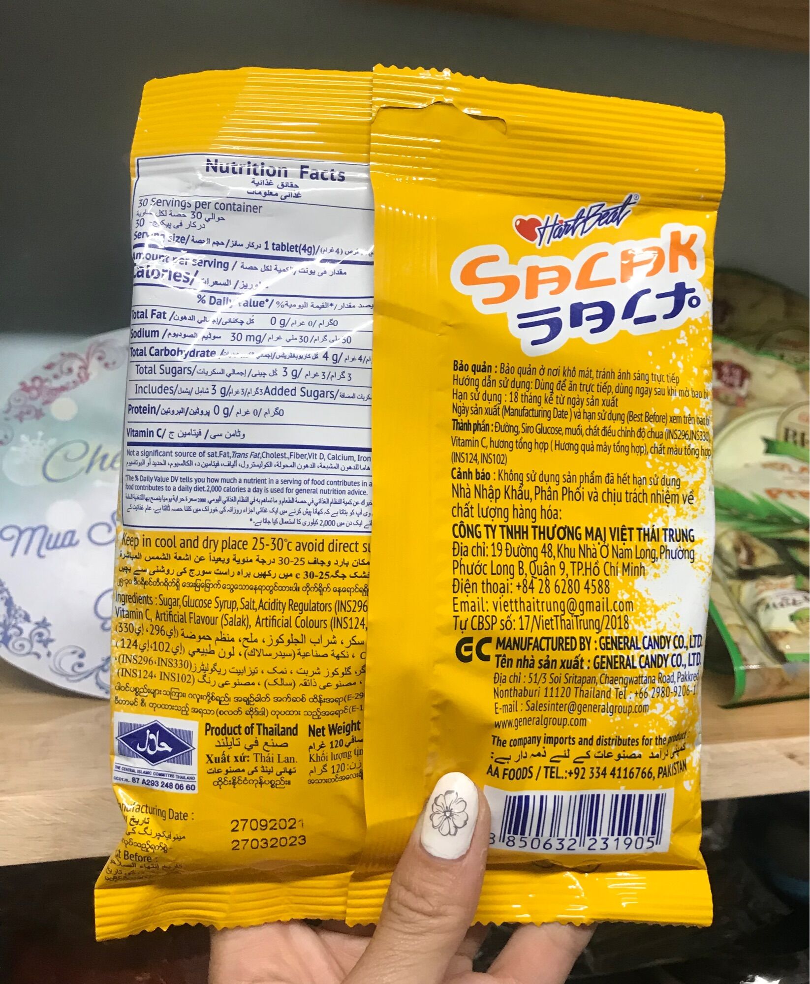 Kẹo Mây Muối Thái Lan 120g