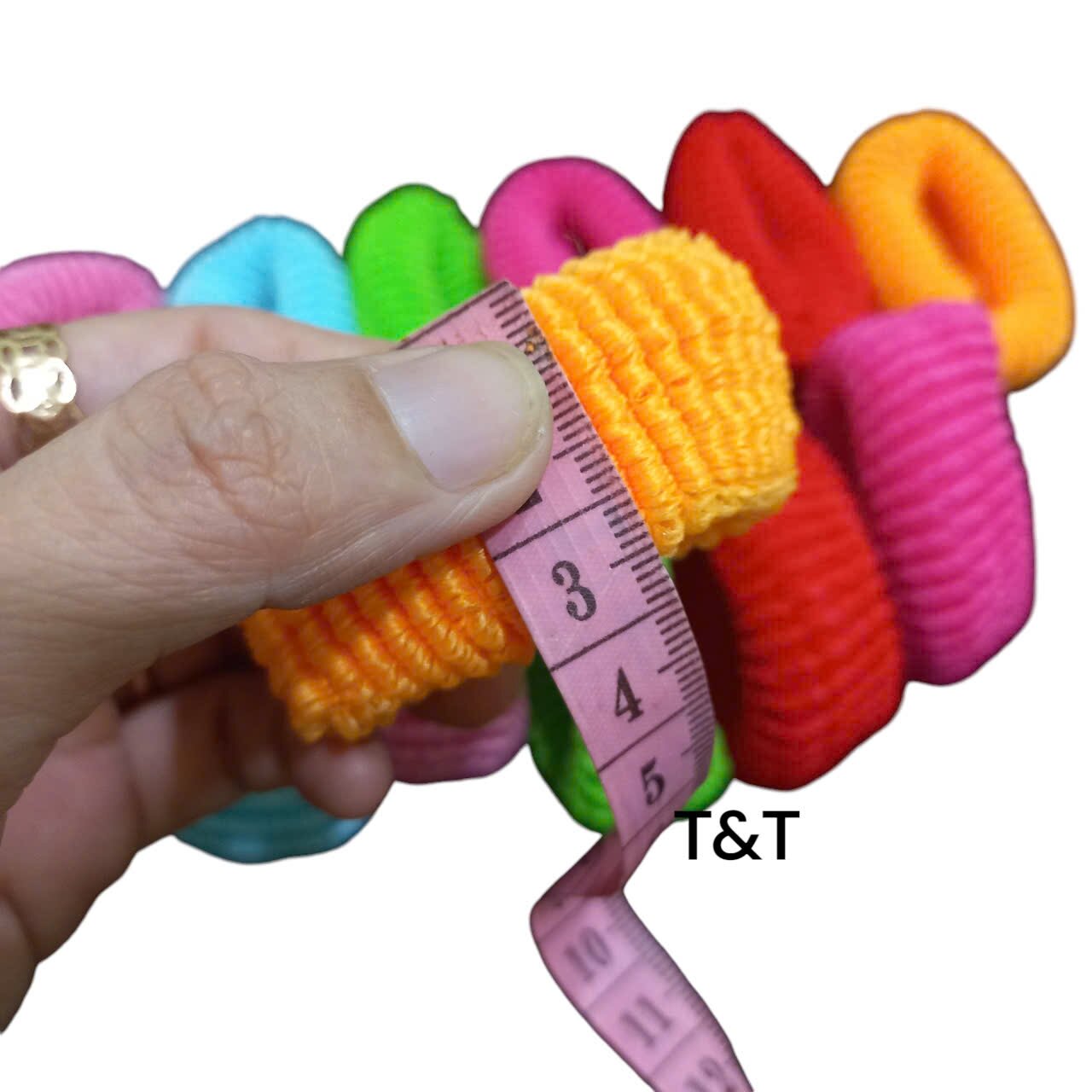Túi 12 dây cột tóc 6 màu (bản 2cm-3cm)