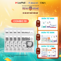 Combo 10 Khẩu trang 6D - N95 Plus trắng 4 lớp (10 cái/gói)
